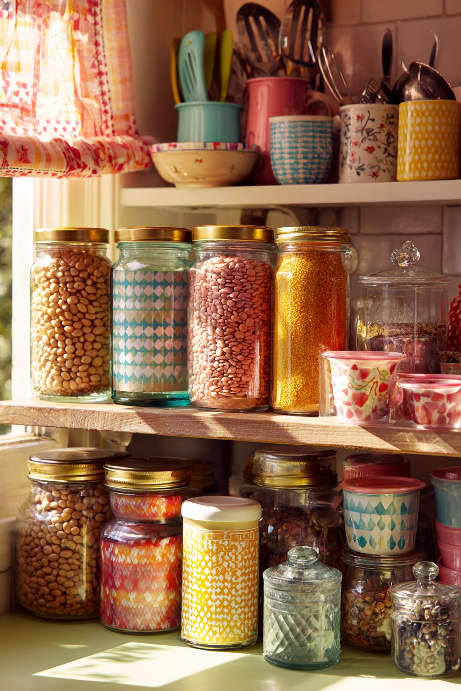 Retro Glass Jars for Storage