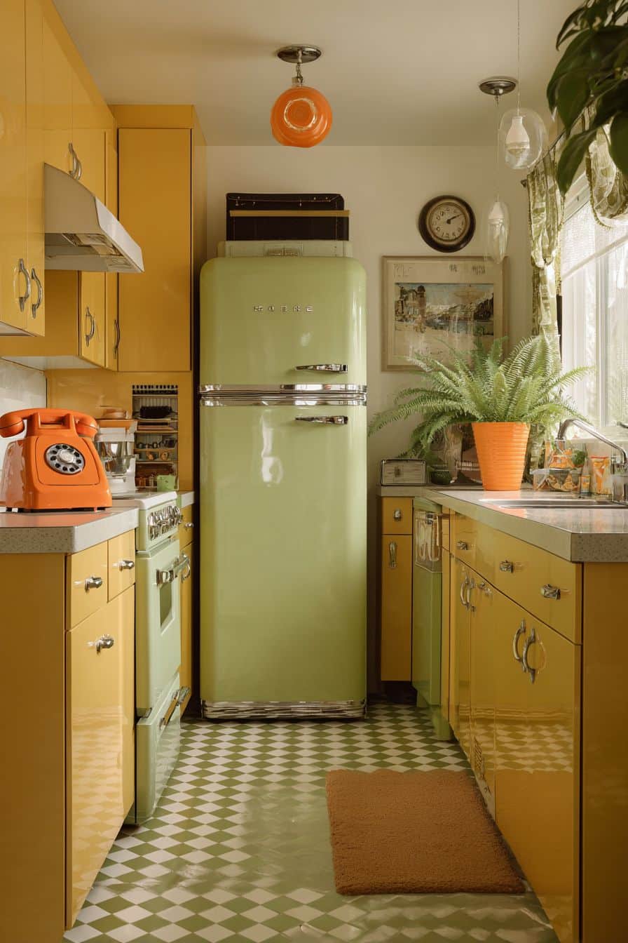 Refresh Cabinets with Mid-Century Color Palettes