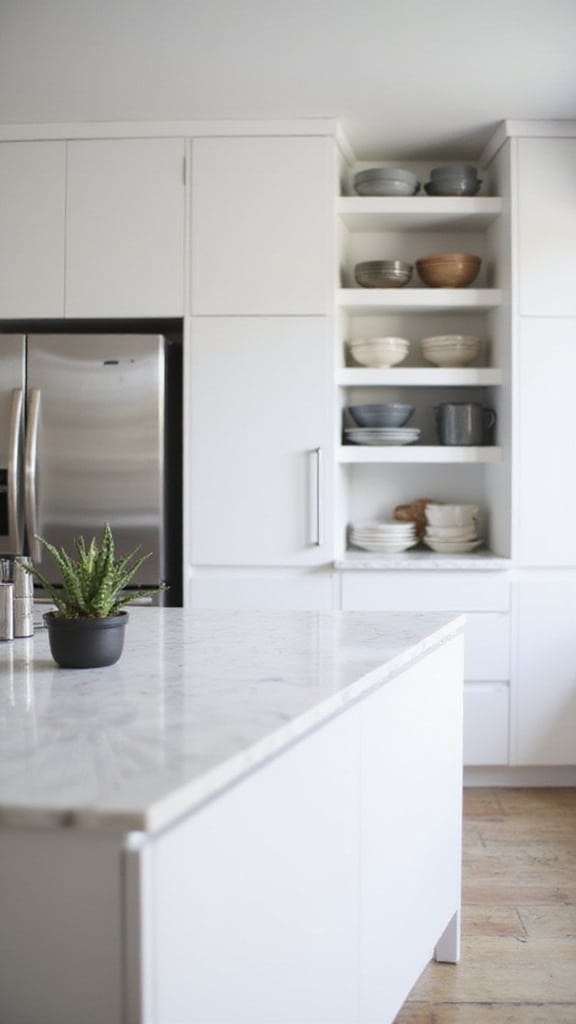 sleek functional minimalist kitchen
