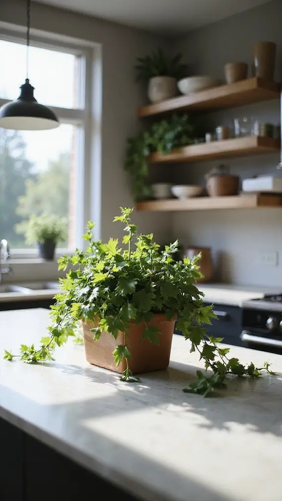 greenery for kitchen aesthetics