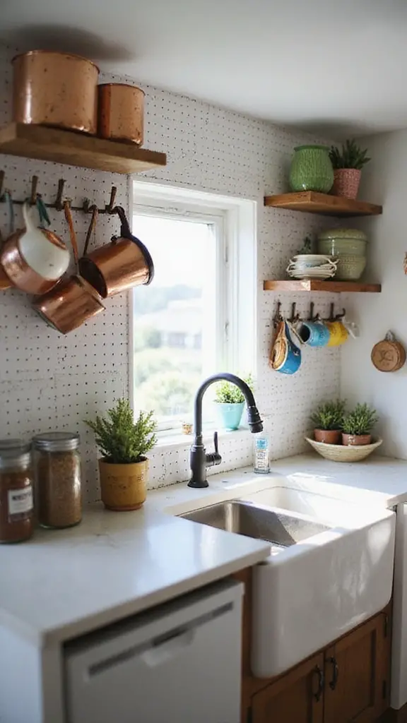 pegboard kitchen storage solution