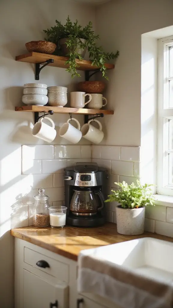 charming coffee essentials nook