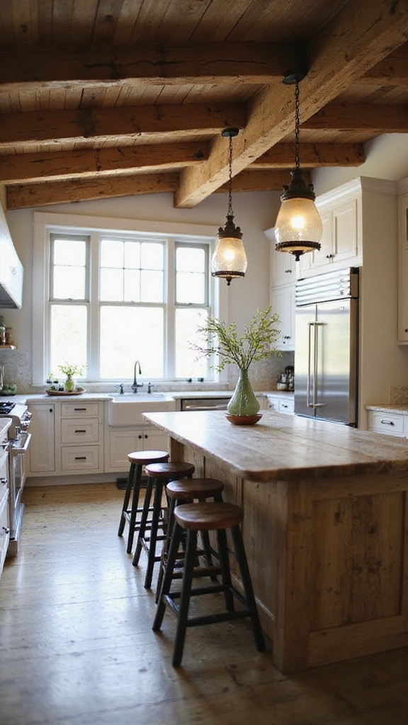 sleek appliances rustic charm