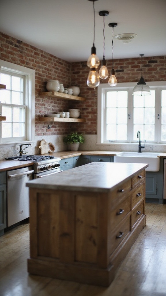 rustic industrial kitchen elegance