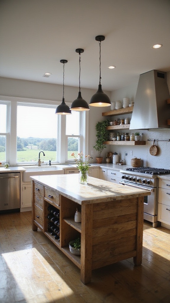 rustic elegance kitchen island