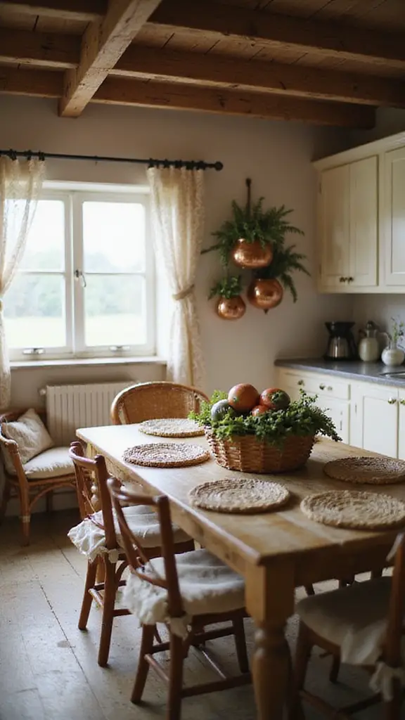 wicker and rattan accents