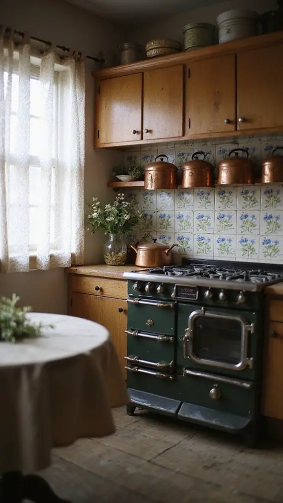 charming hand painted backsplash tiles