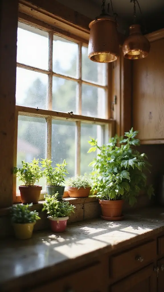 charming herb garden setup
