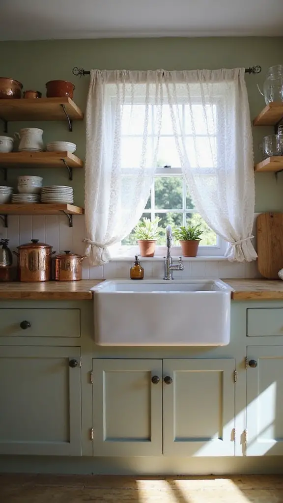 muted hues for cabinets