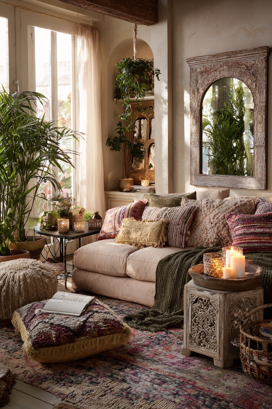 Incorporate Boho-Inspired Mirrors