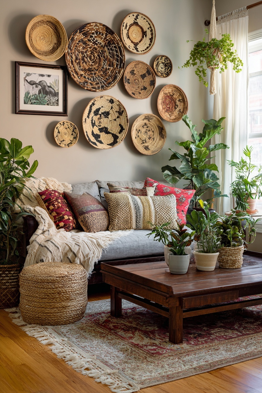 Use Woven Baskets as Wall Decor