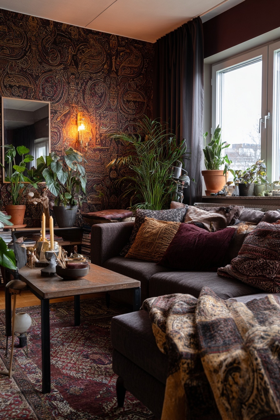 Use Bold Patterned Wallpaper