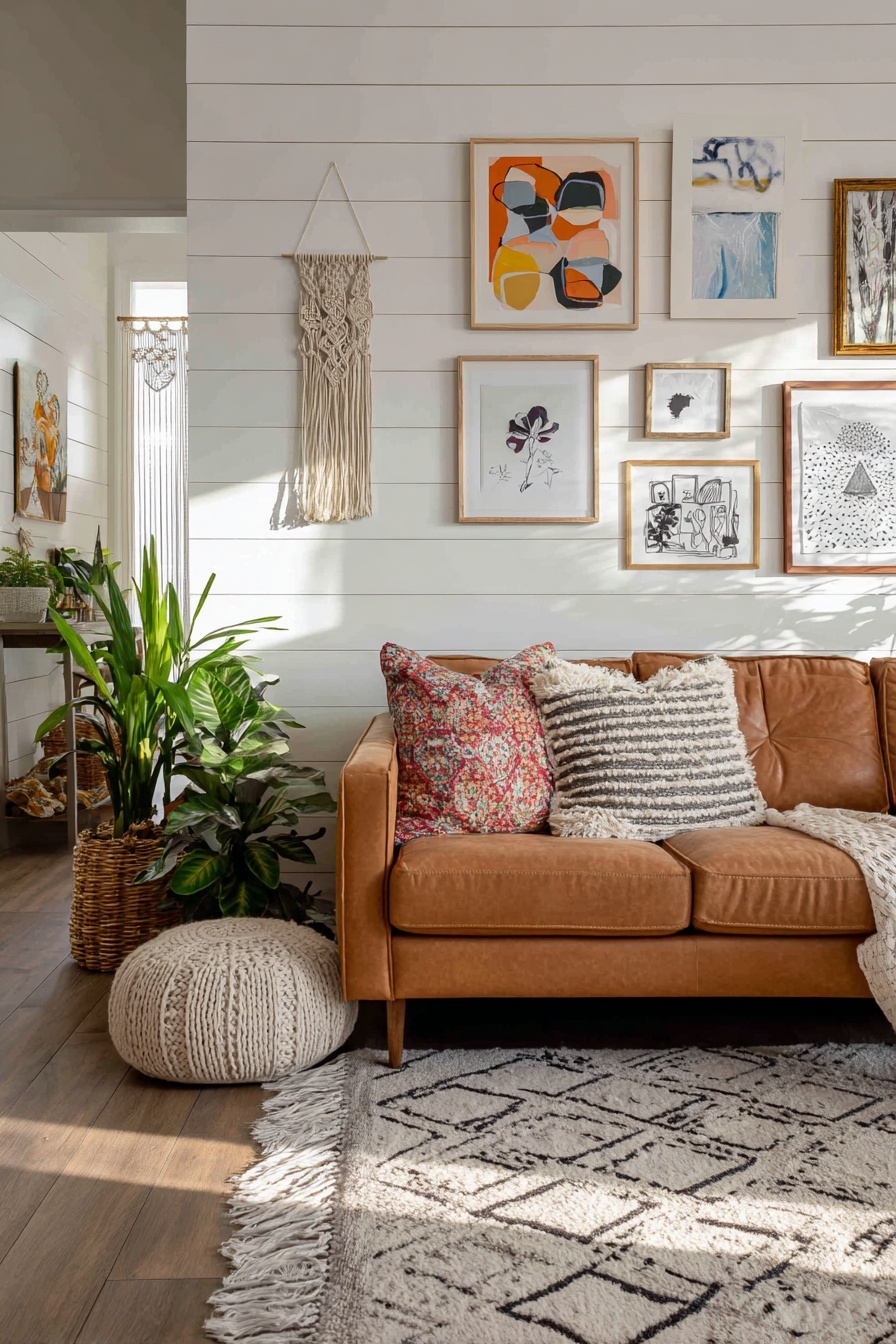 Curate a Gallery Wall with Diverse Artwork
