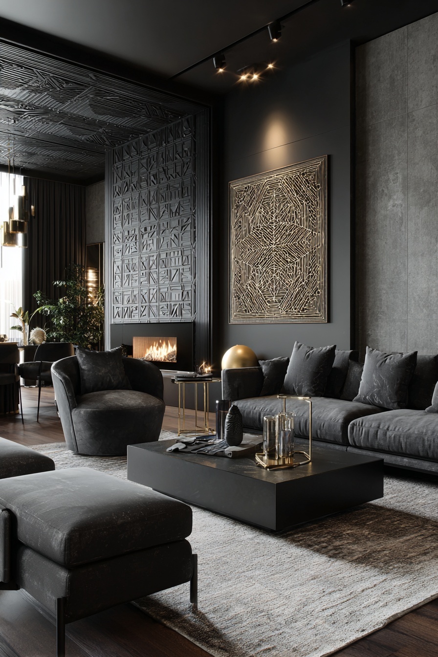 Dynamic Design: Black Geometric Patterns