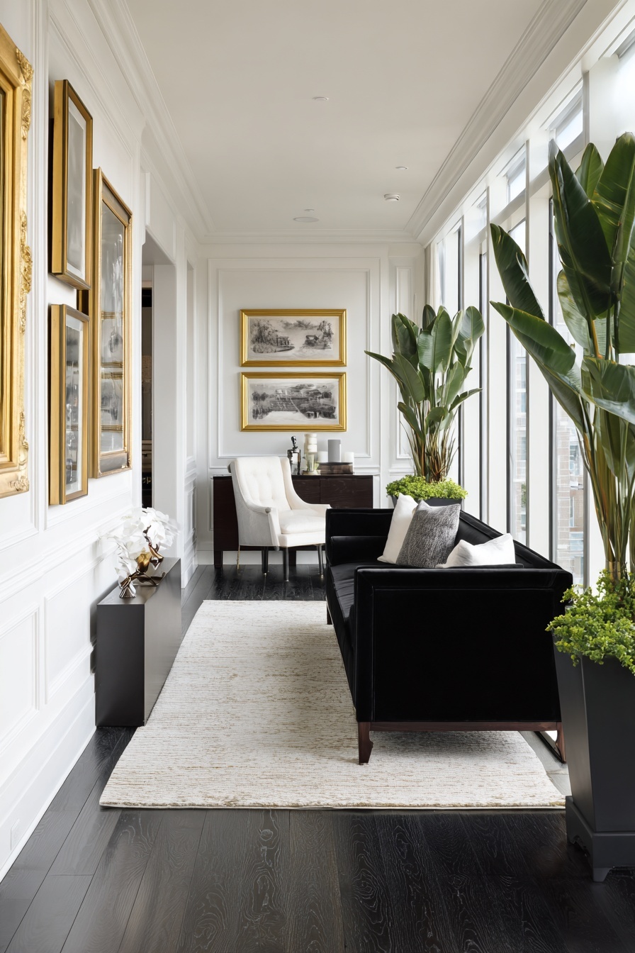 Grounded Sophistication: Black Flooring