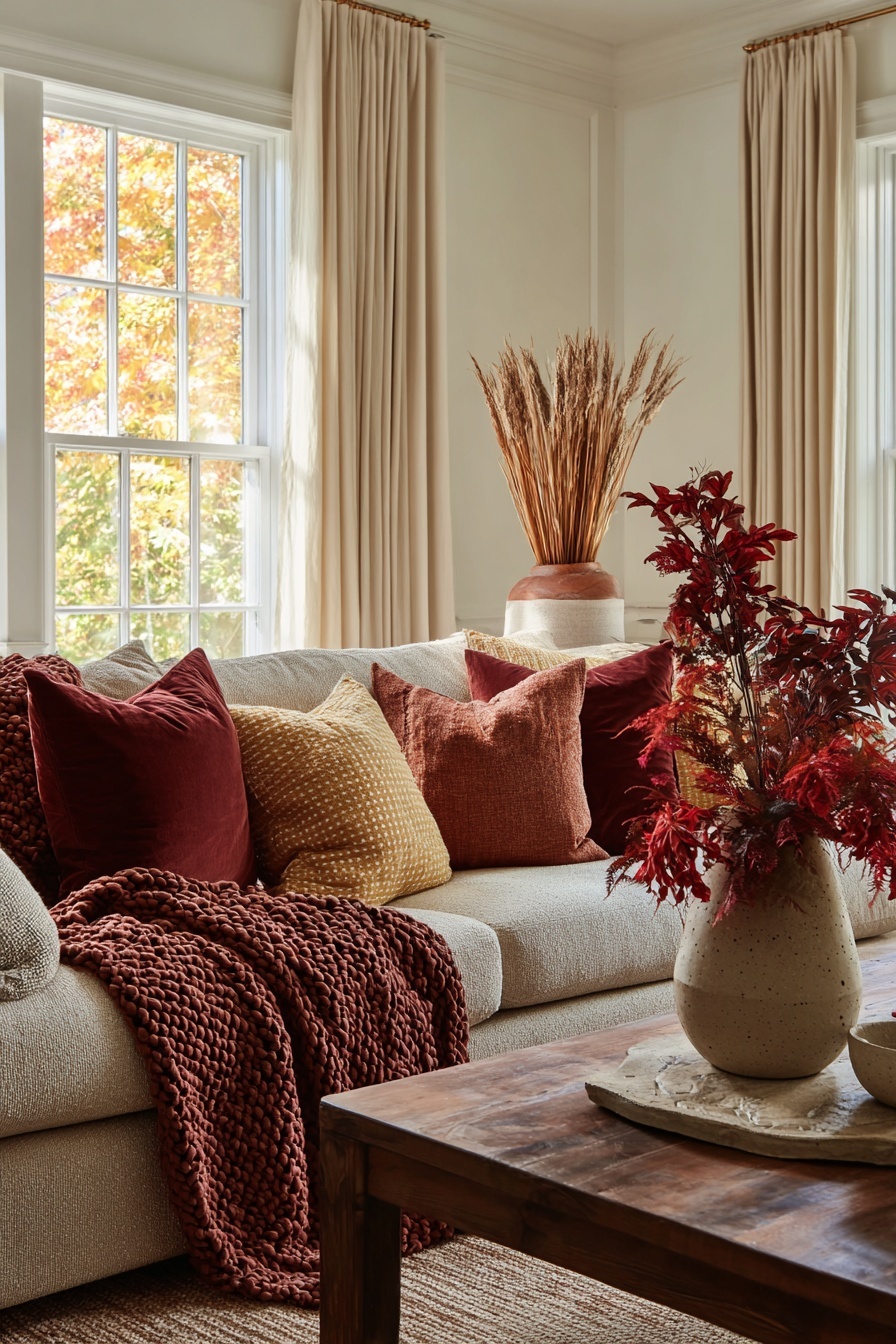 Autumn-colored Curtains