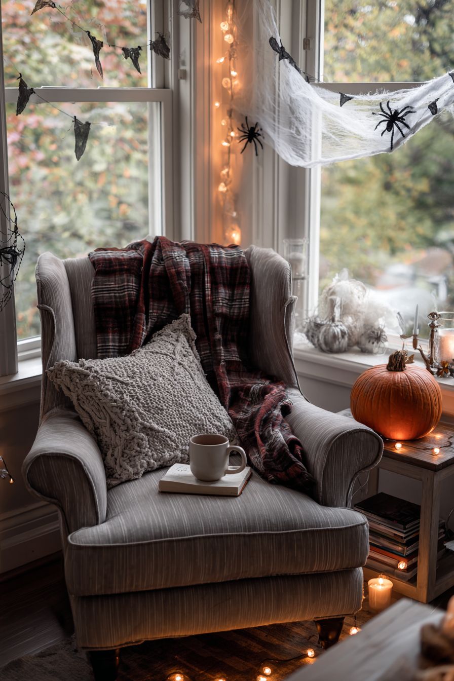 Cozy Halloween Reading Corner
