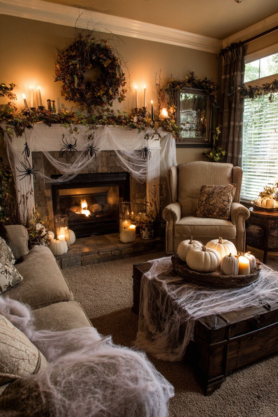 Revamp Your Mantel with Spooky Accents