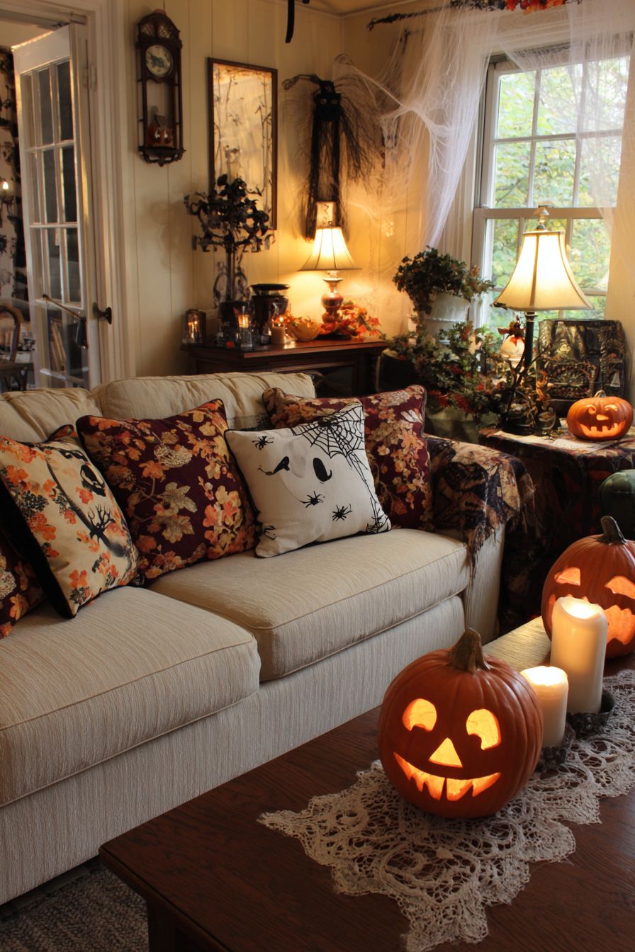 Dress Up Your Sofa with Festive Pillows