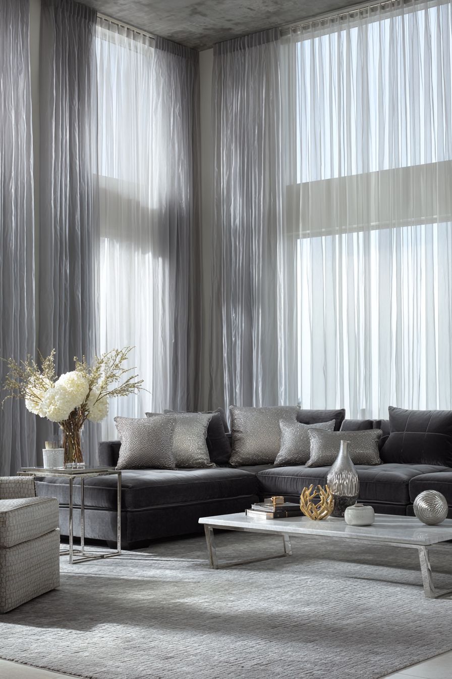 Use Sheer Gray Curtains