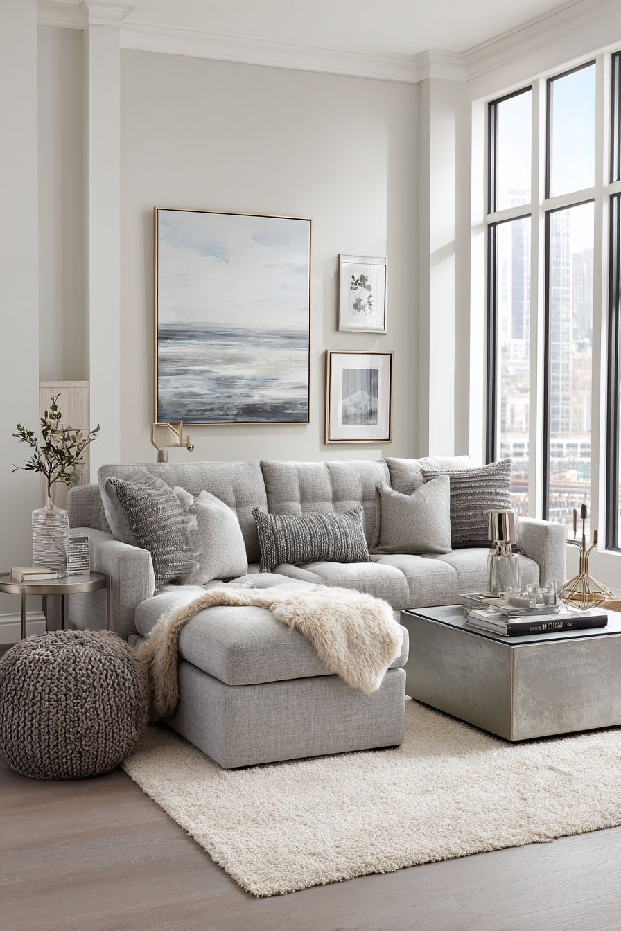 Maximize Space with Gray Modular Furniture
