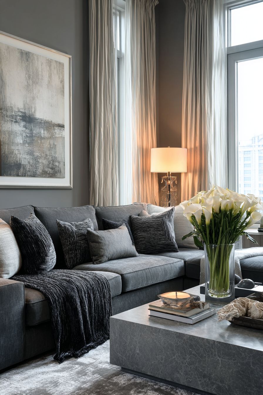Create a Relaxing Gray Lounge Area