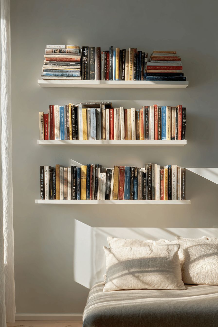 Floating Bookshelves for Books and Decor