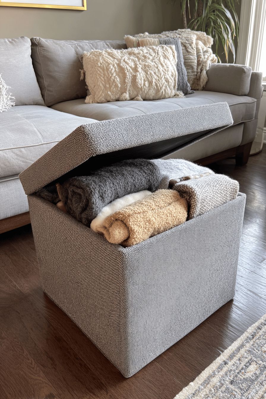 Storage Ottoman for Dual Use