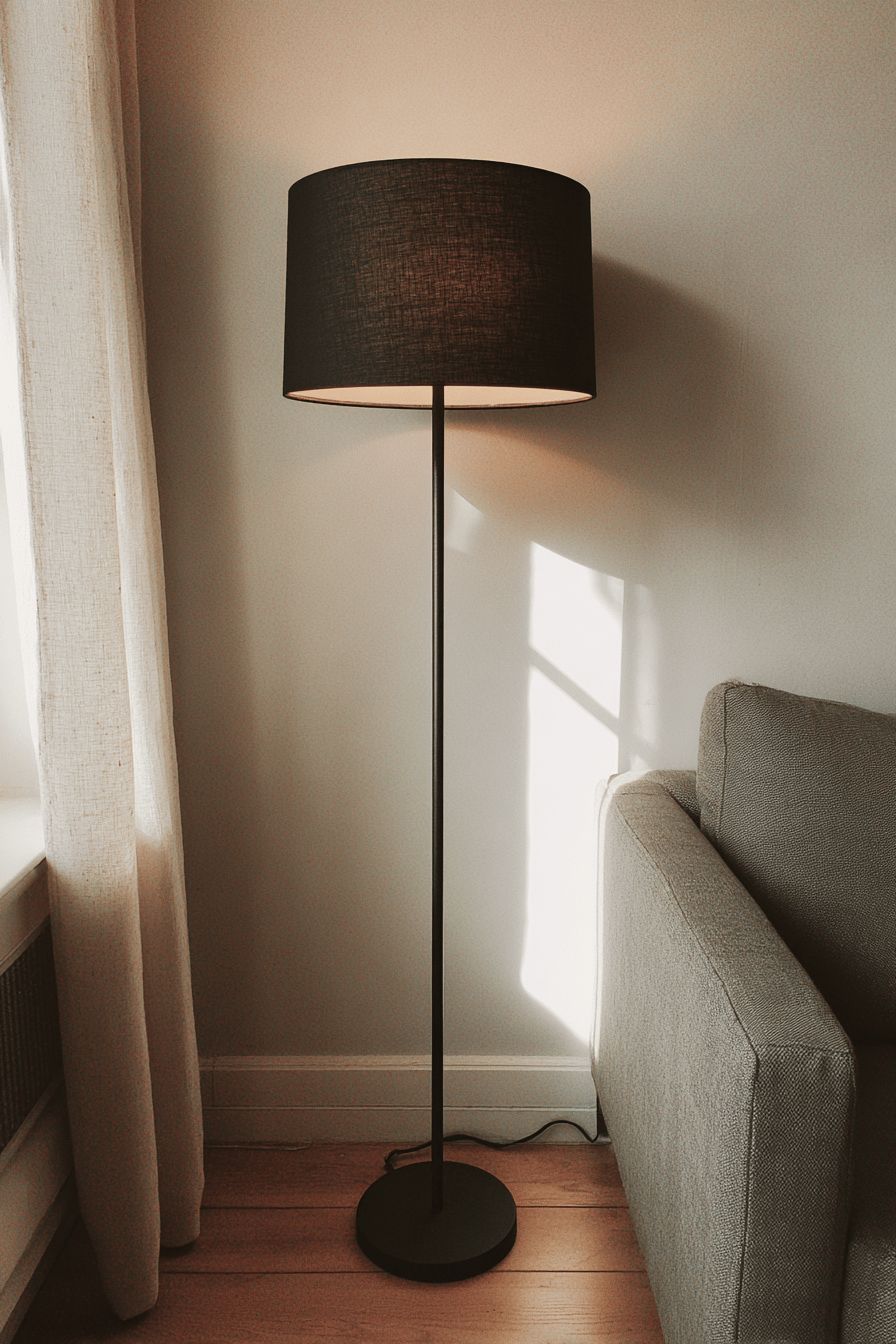 Slimline Floor Lamp in Corner