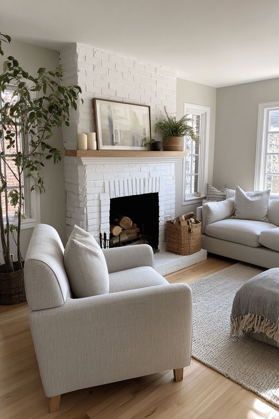 Furniture Around Fireplace
