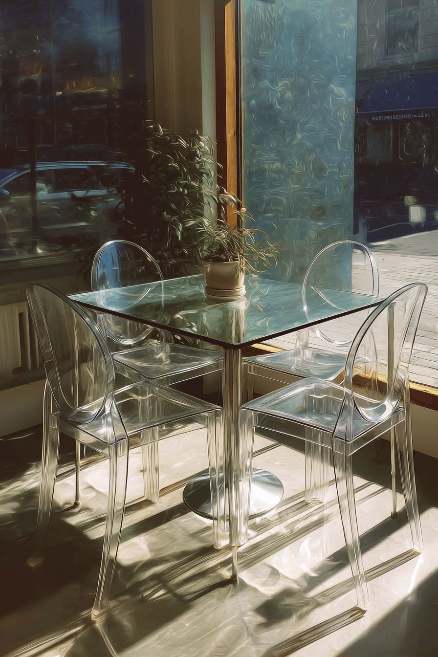Opt for Transparent Furniture in Small Dining Spaces