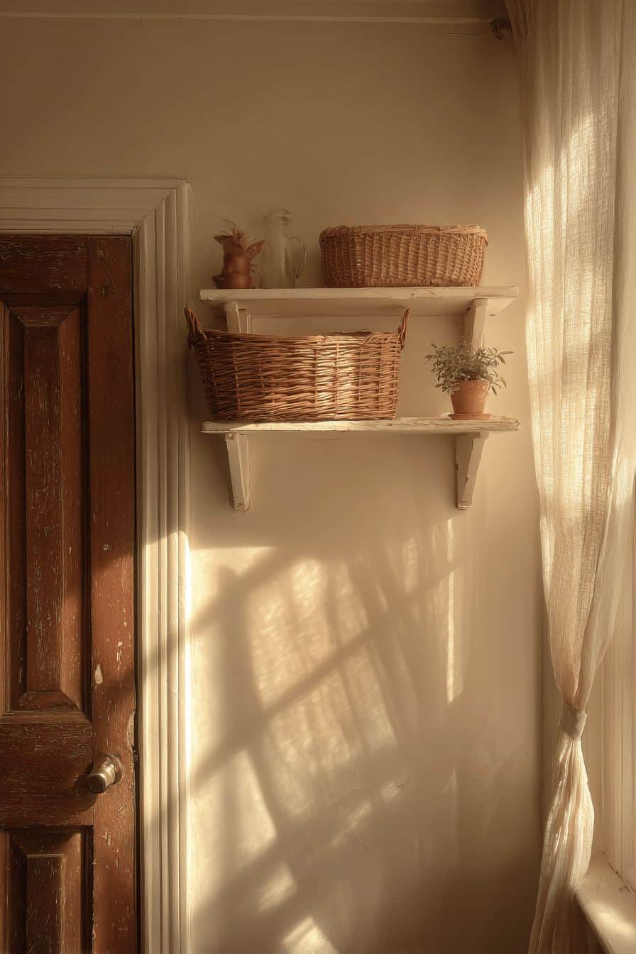 Install Floating Shelves Above Doors for Storage
