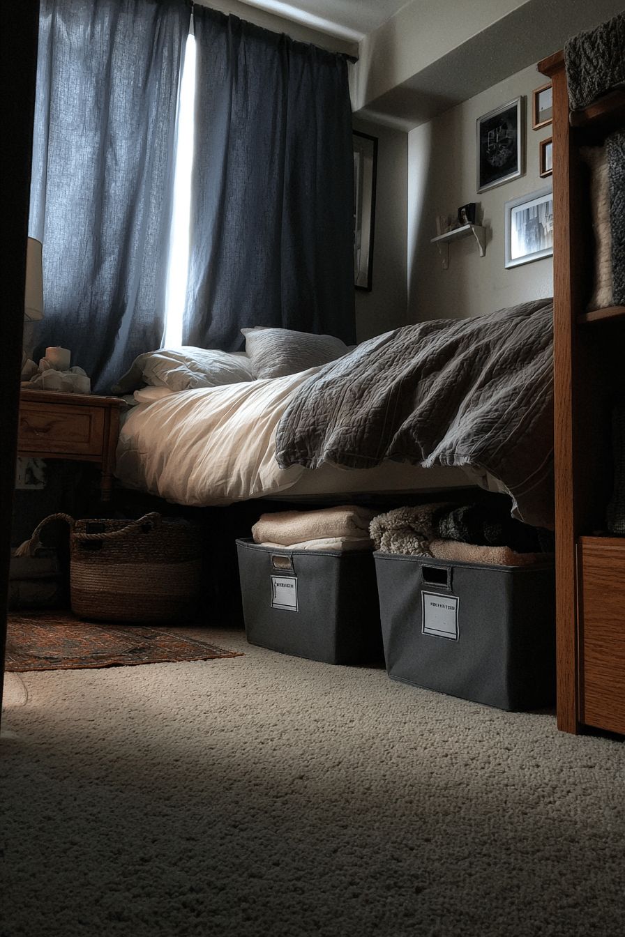 Utilize Under-Bed Storage for Extra Linens