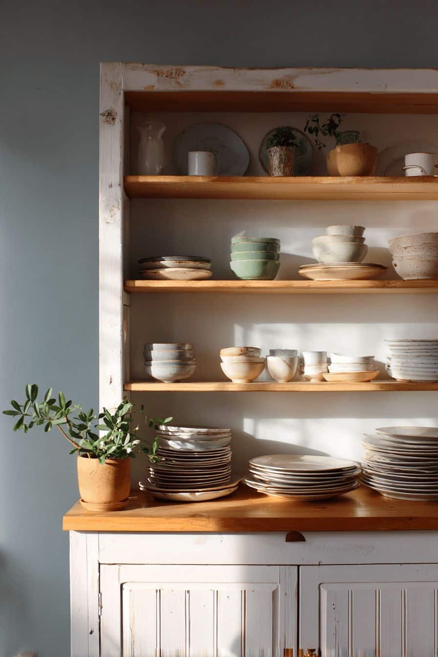 Opt for Open Shelving in the Kitchen for Airiness