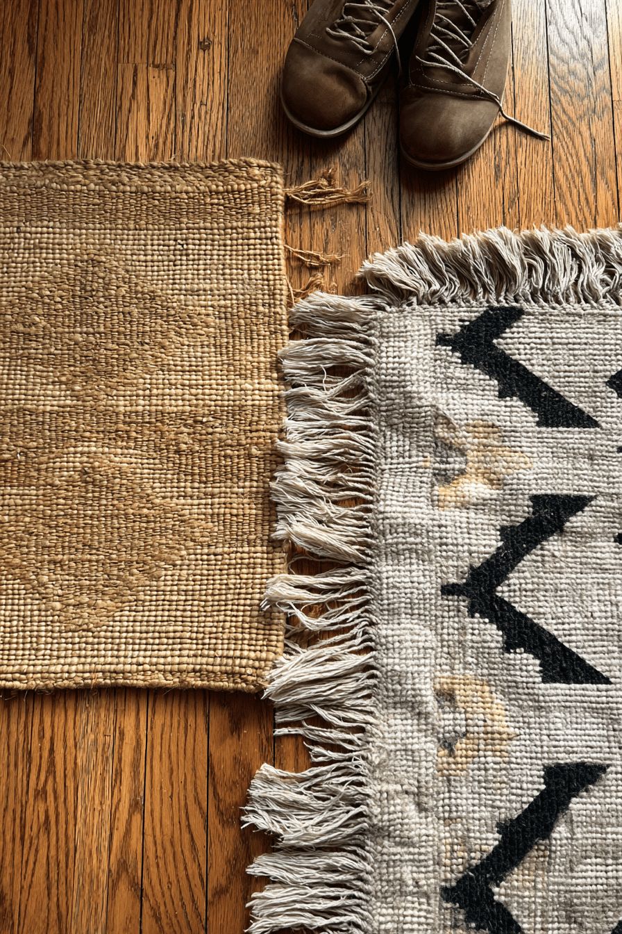 Layered Textured Rugs