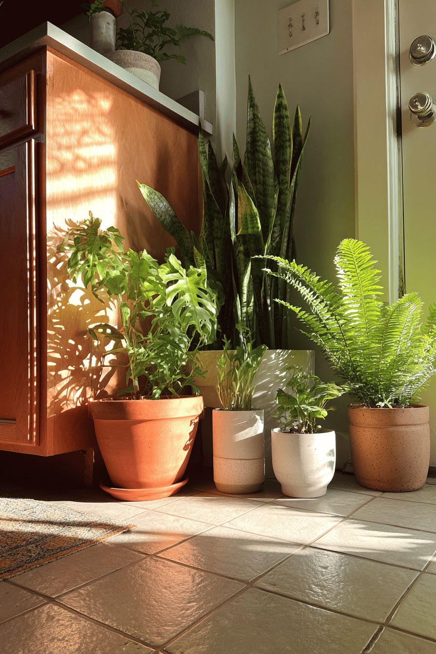 Potted Plants Around Living Area