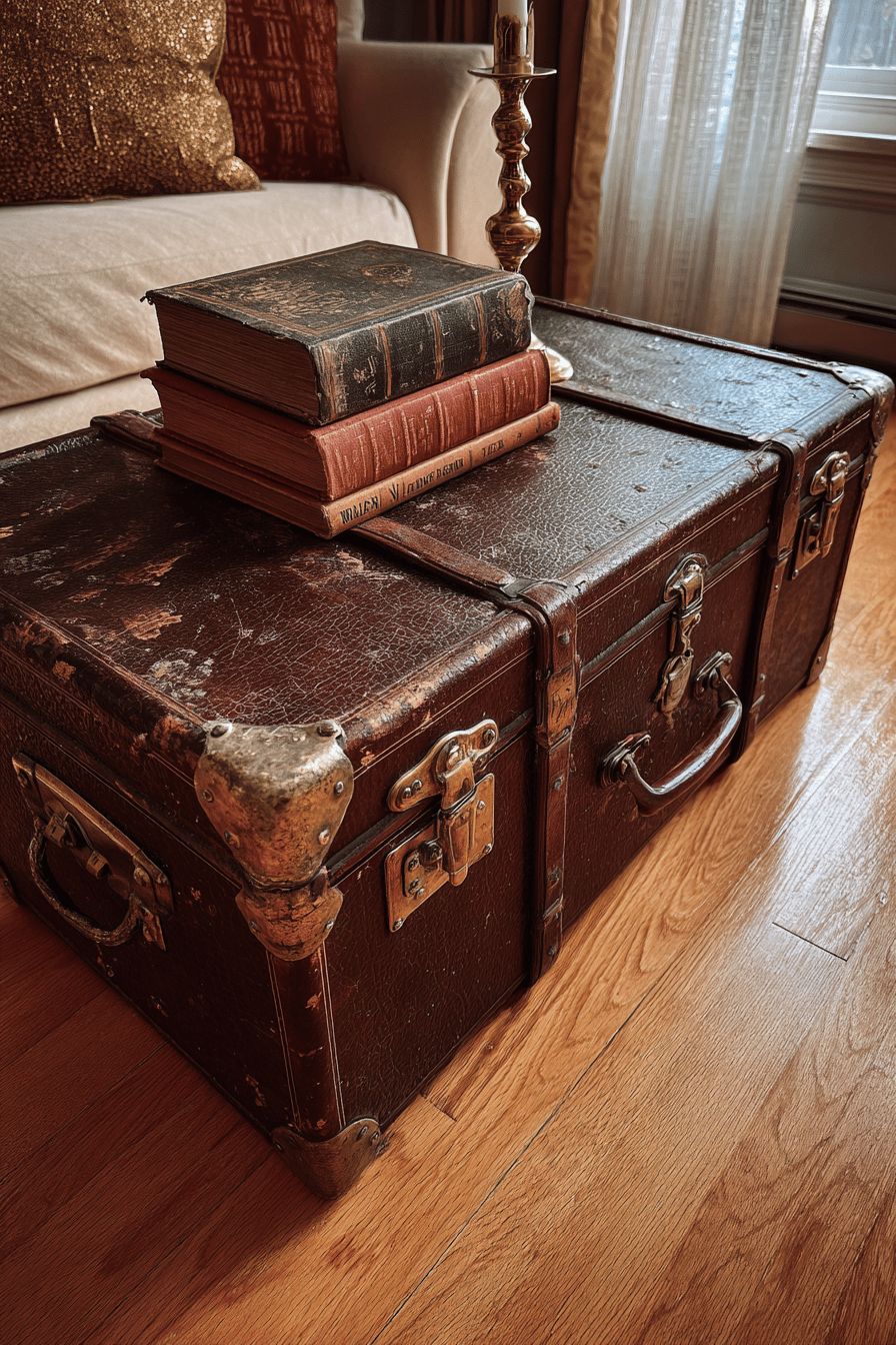 Repurpose a Vintage Trunk as a Coffee Table