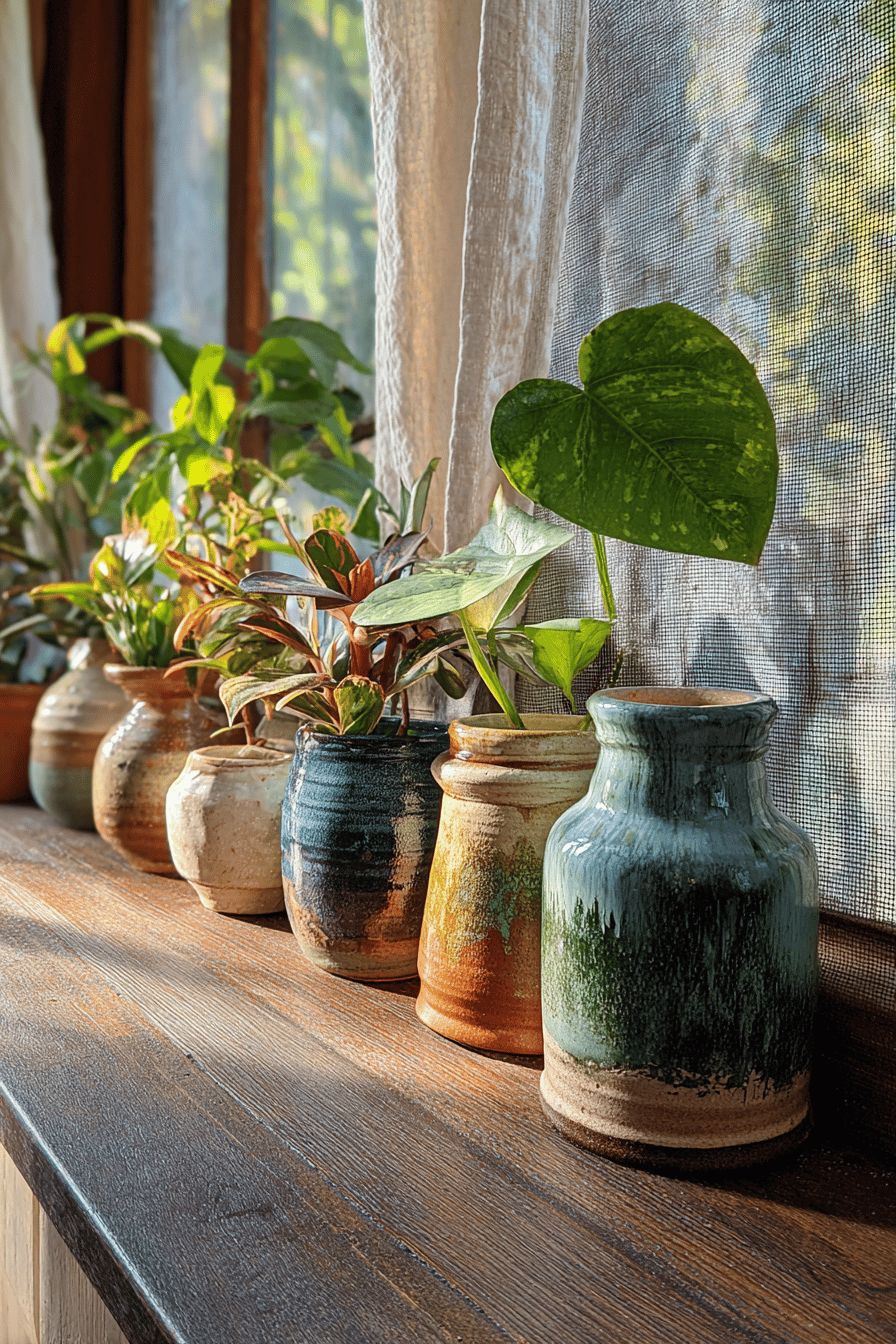 Display Plants in Clay Pots for Earthy Appeal