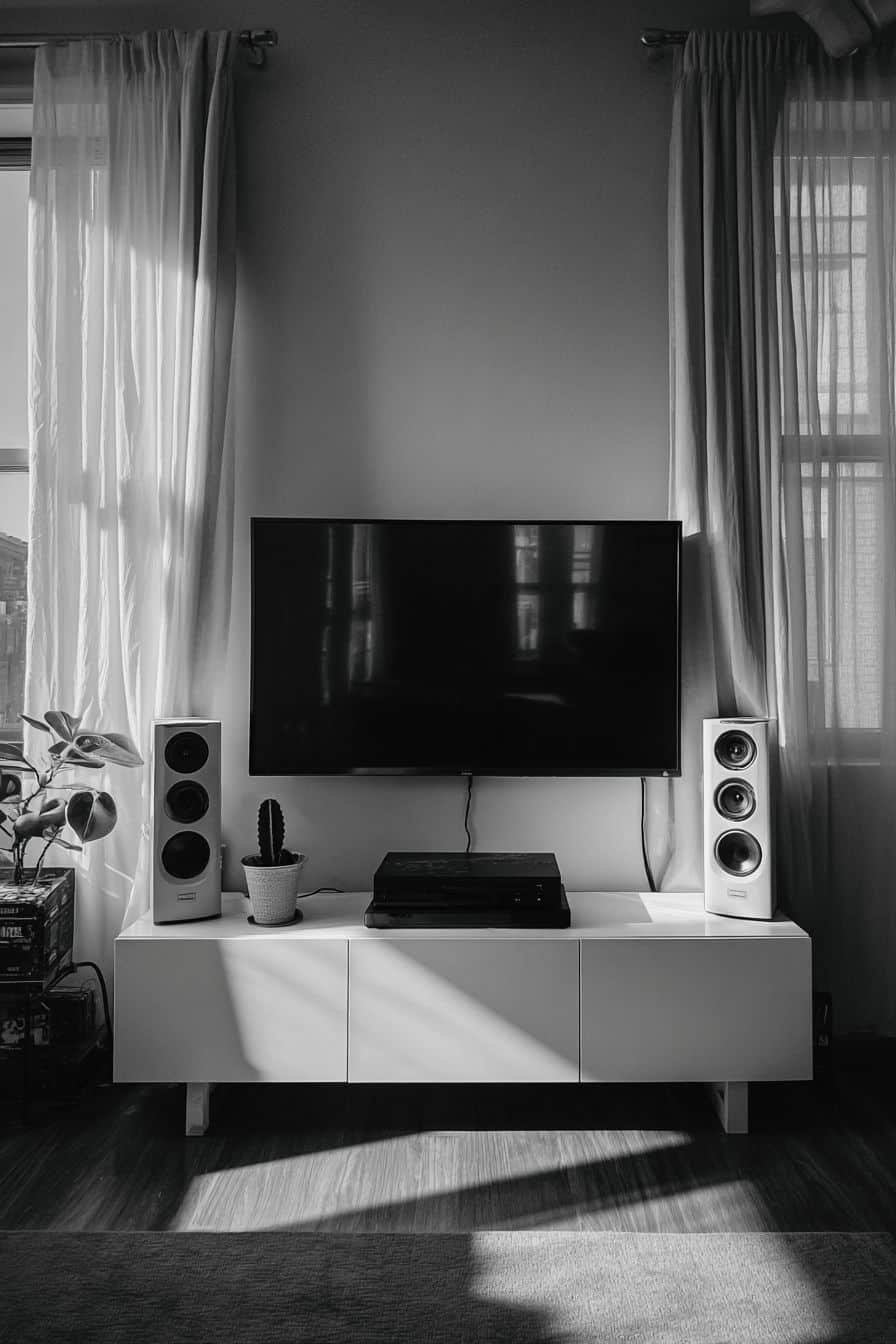 Minimalist Entertainment Area