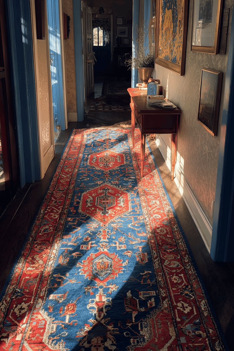Persian Rug in High-Traffic Area