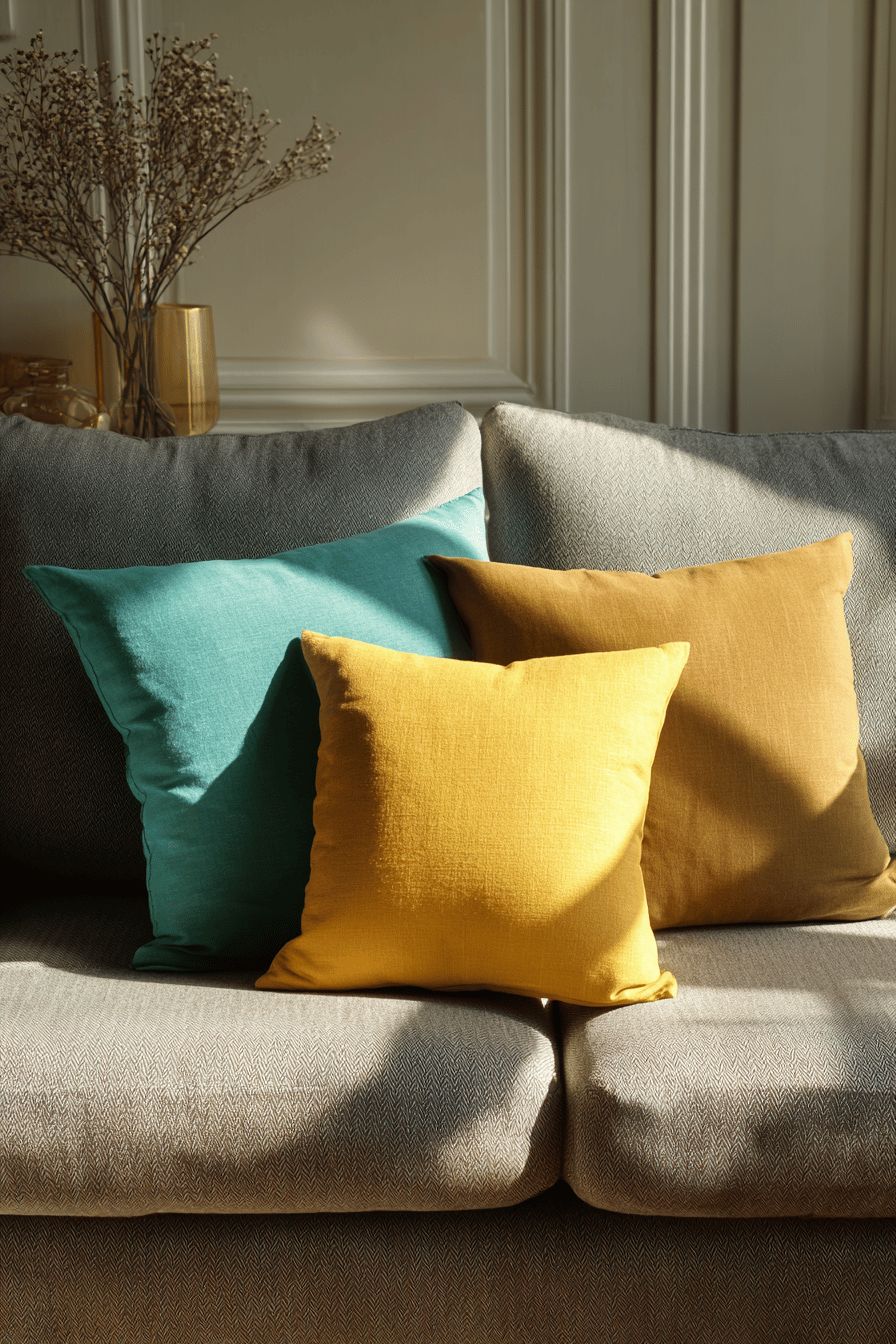 Introduce Subtle Color Accents with Throw Pillows
