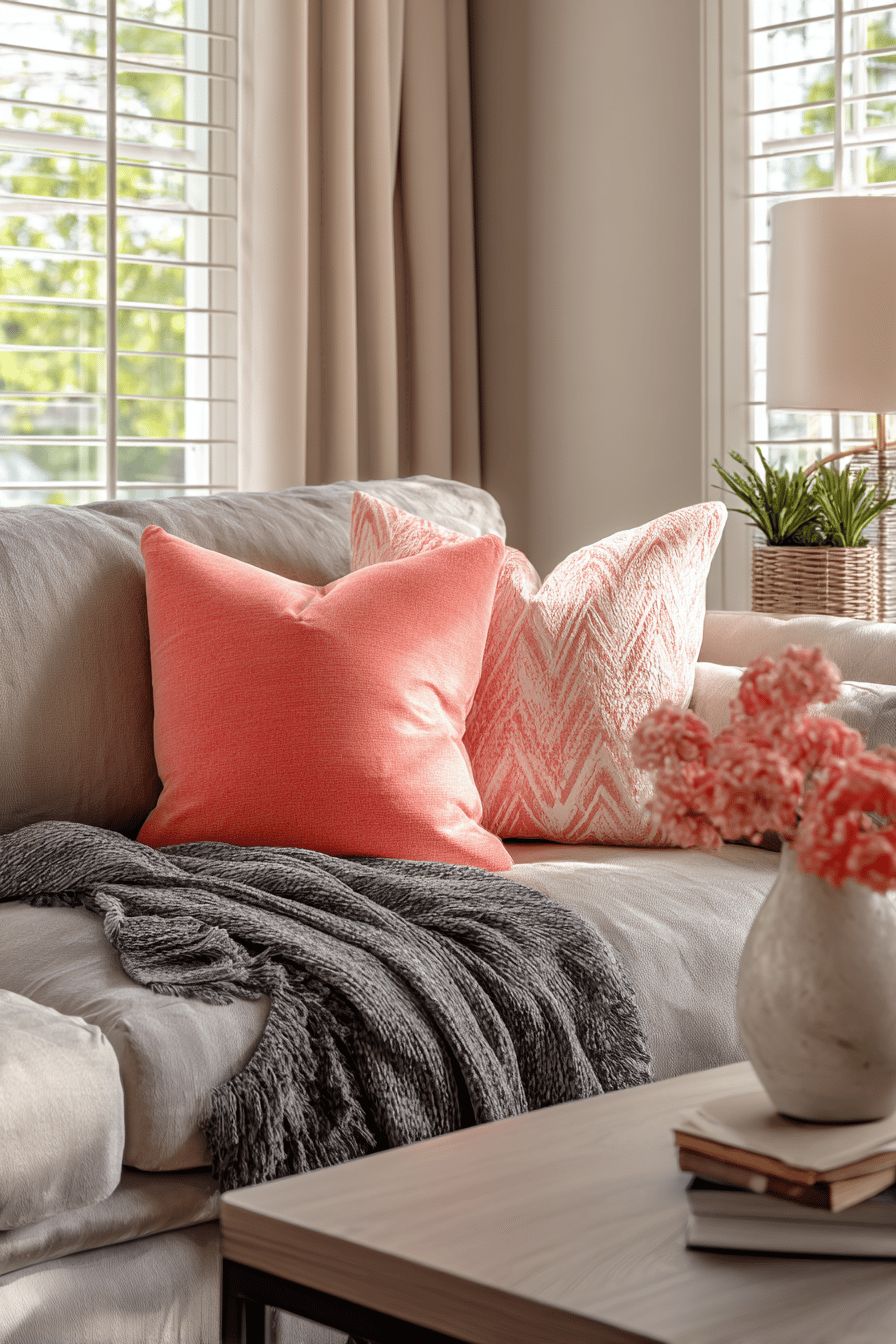 Coral Decorative Cushions