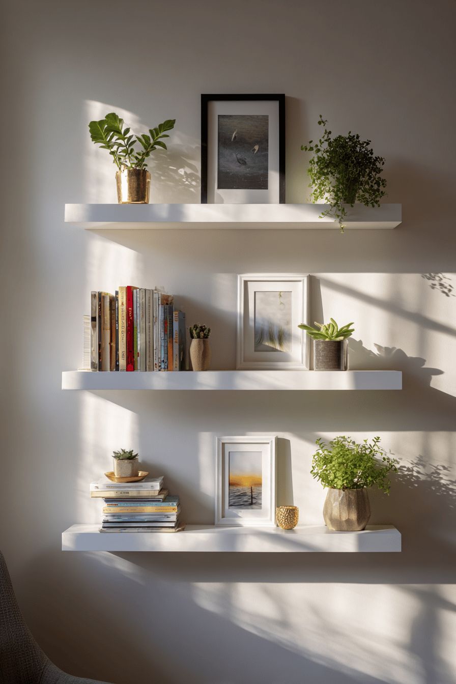 Install Floating Shelves for Extra Storage