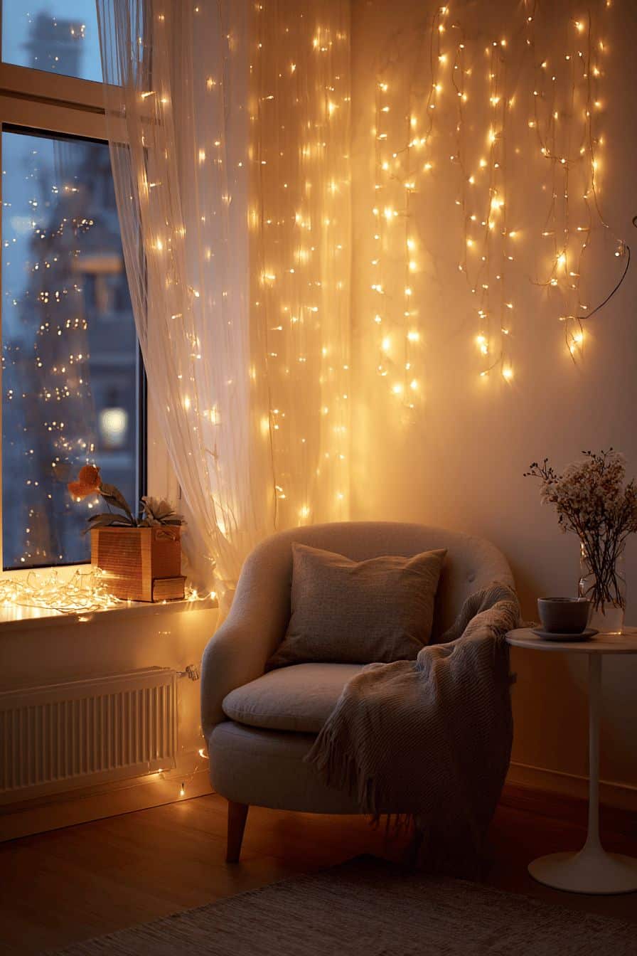 Hang String Lights for Ambient Lighting