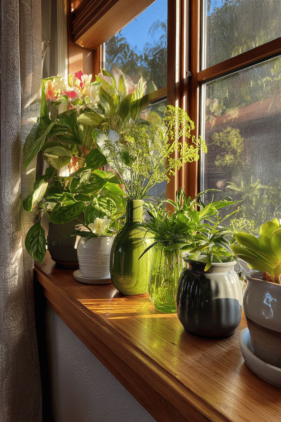 Decorate with Indoor Plants on the Windowsill