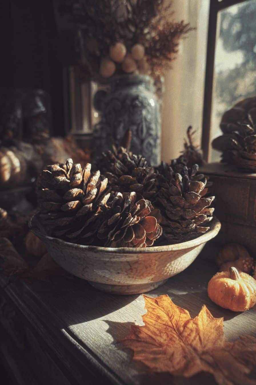 Use Organic Accents like Pinecones