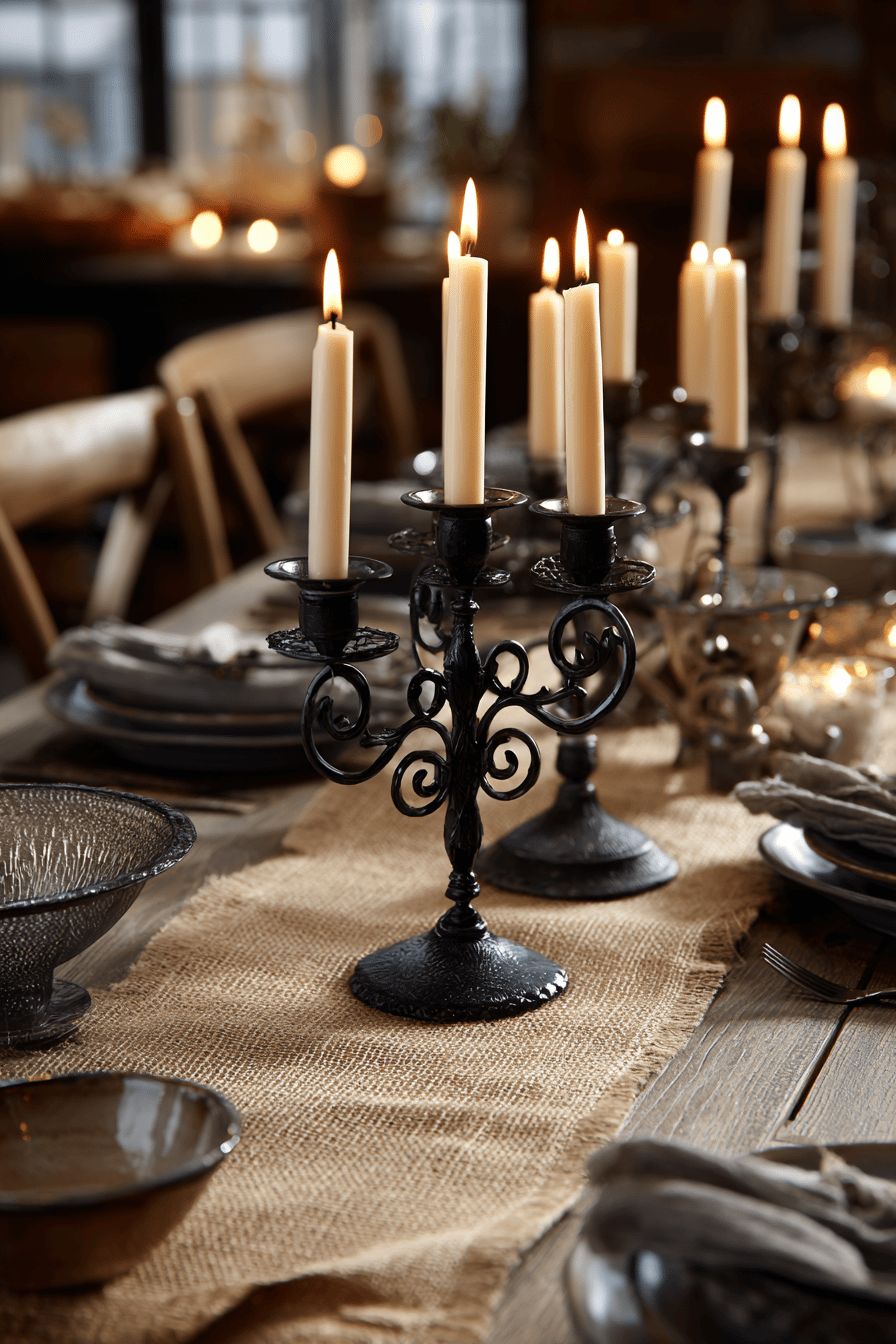 Iron Candle Holders for Classic Charm