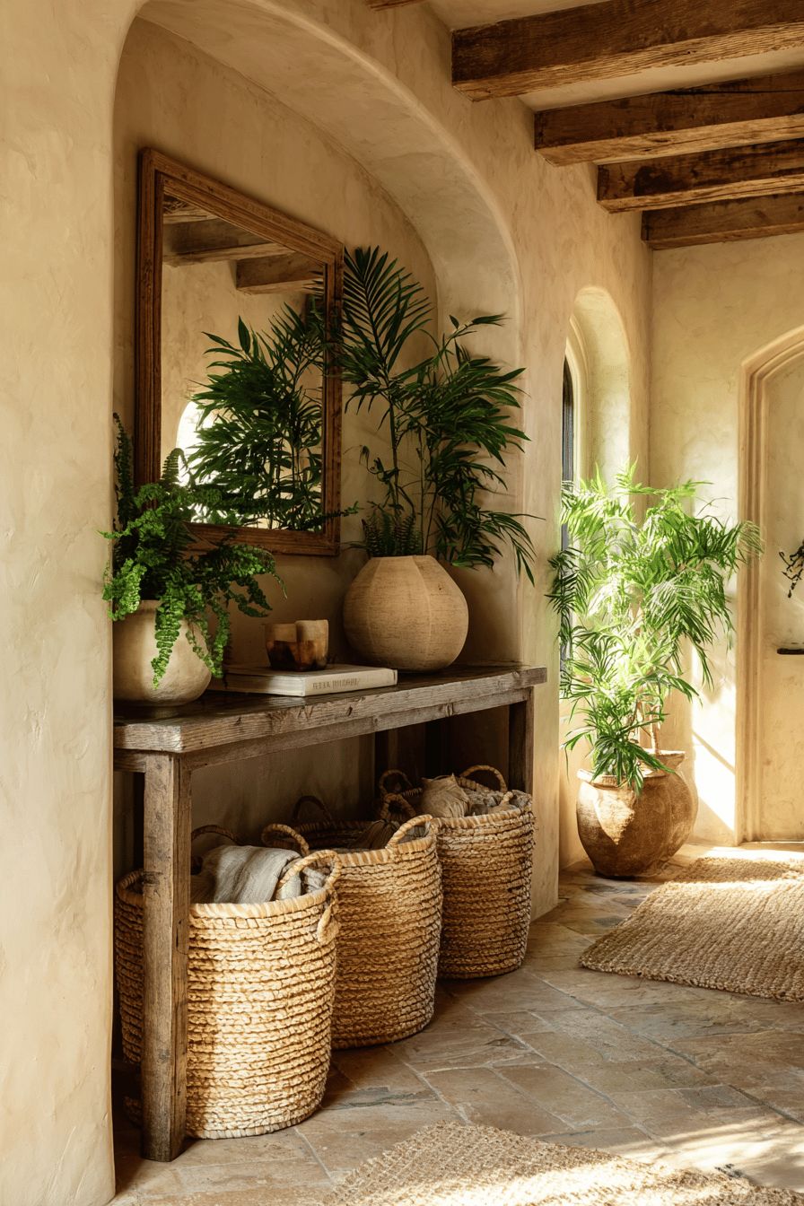Natural Storage with Woven Baskets