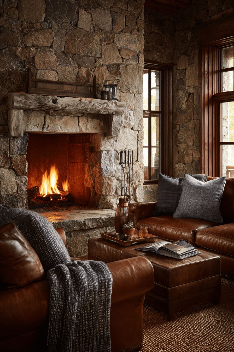 Stone Fireplaces for Authentic Warmth