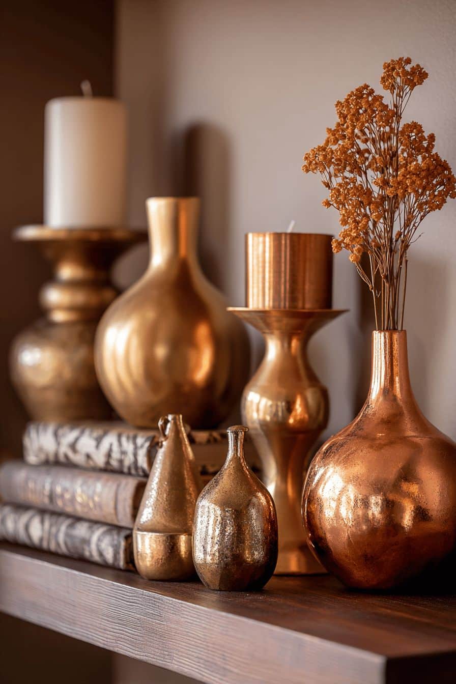 Warm Metallic Accents